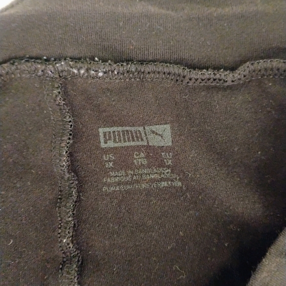 Puma Black White Stripe Leggings Size 1X - Picture 3 of 10